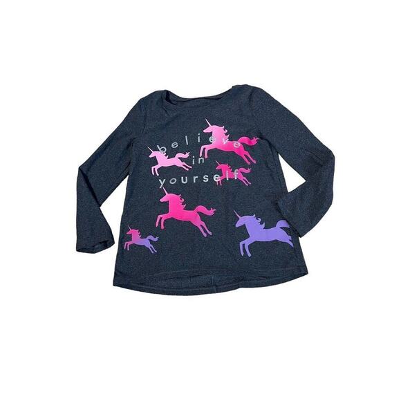 Jumping Beans Believe in Yourself Girls Active Shirt Unicorns - Picture 1 of 5